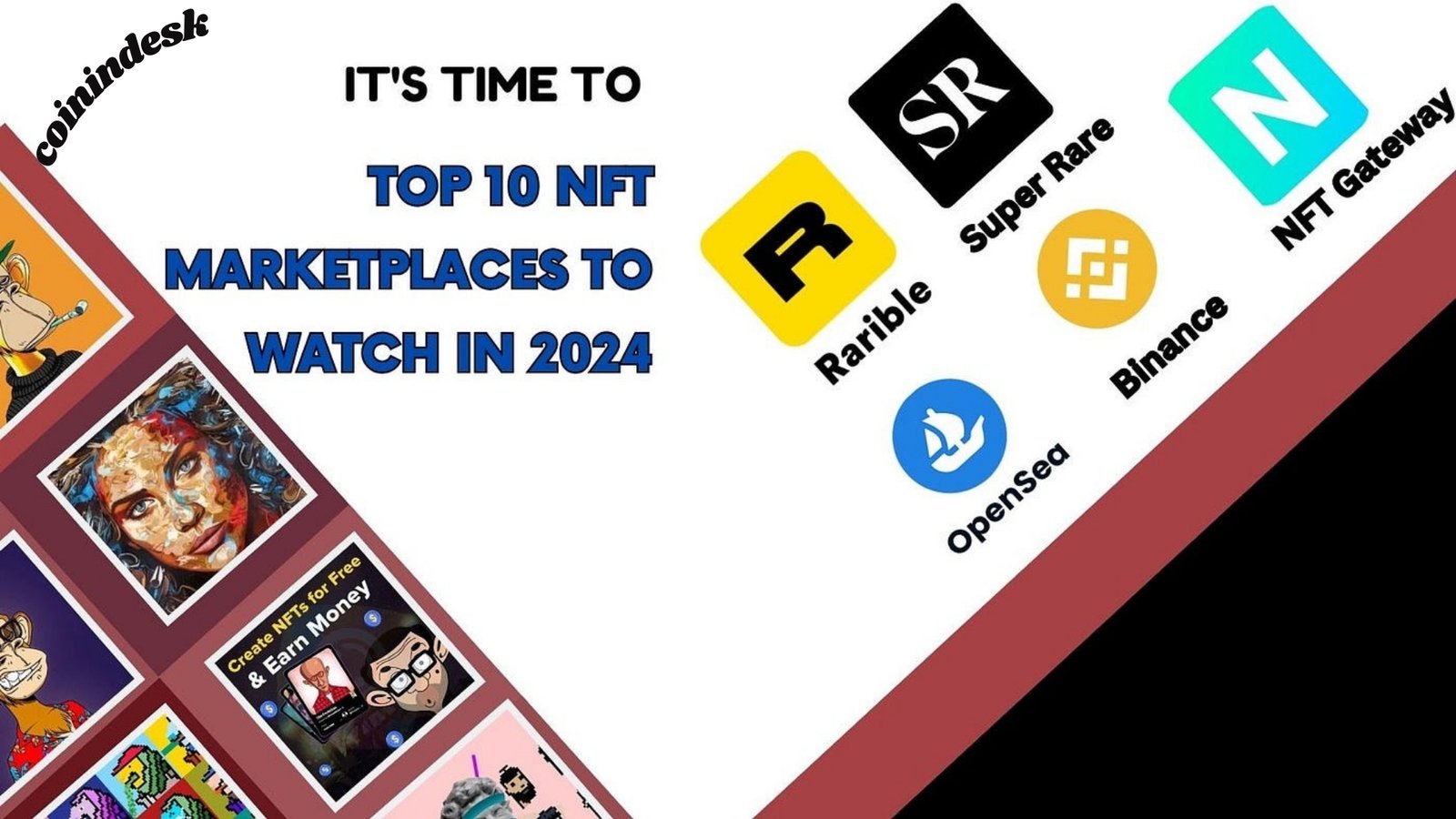 Top 10 NFT Marketplaces in 2024 By Coinindesk