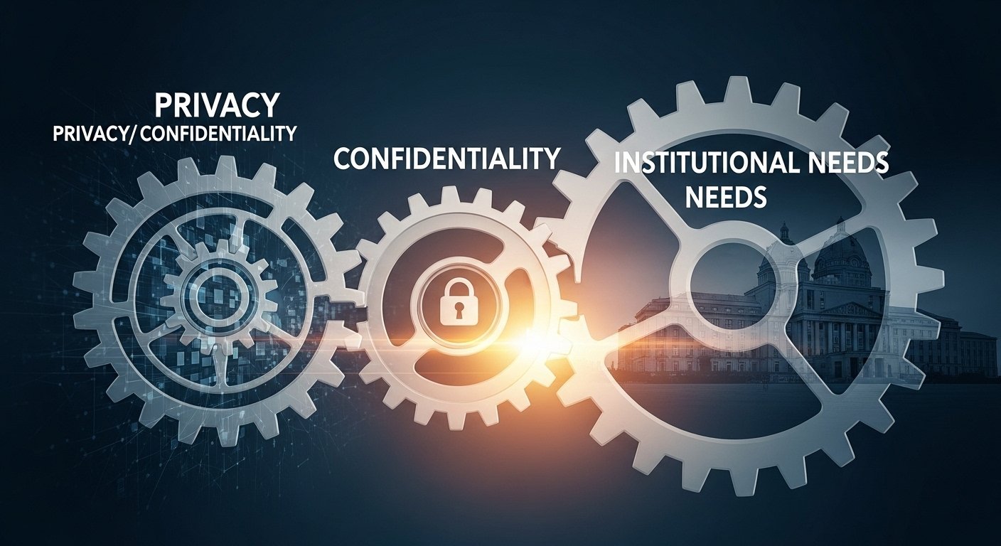 Privacy, Confidentiality, and Institutional Needs