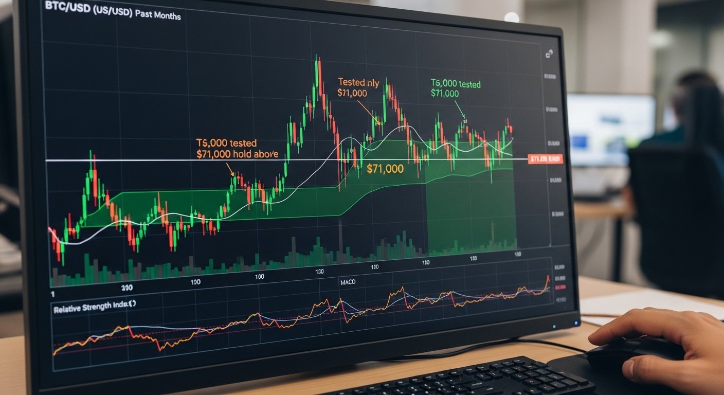 Technical analysis what it means to “hold above $71K”