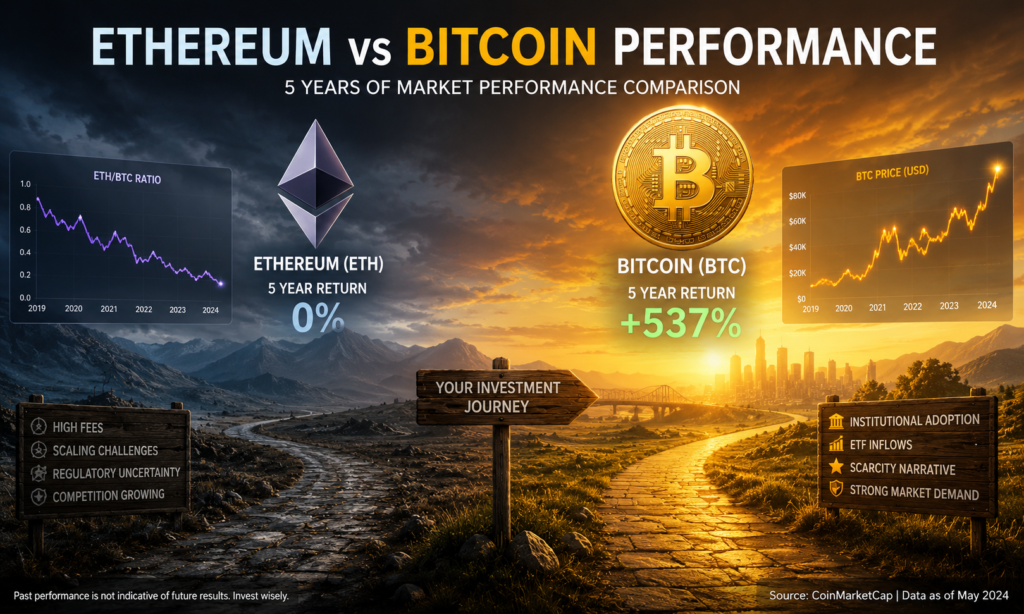 Ethereum vs Bitcoin performance
